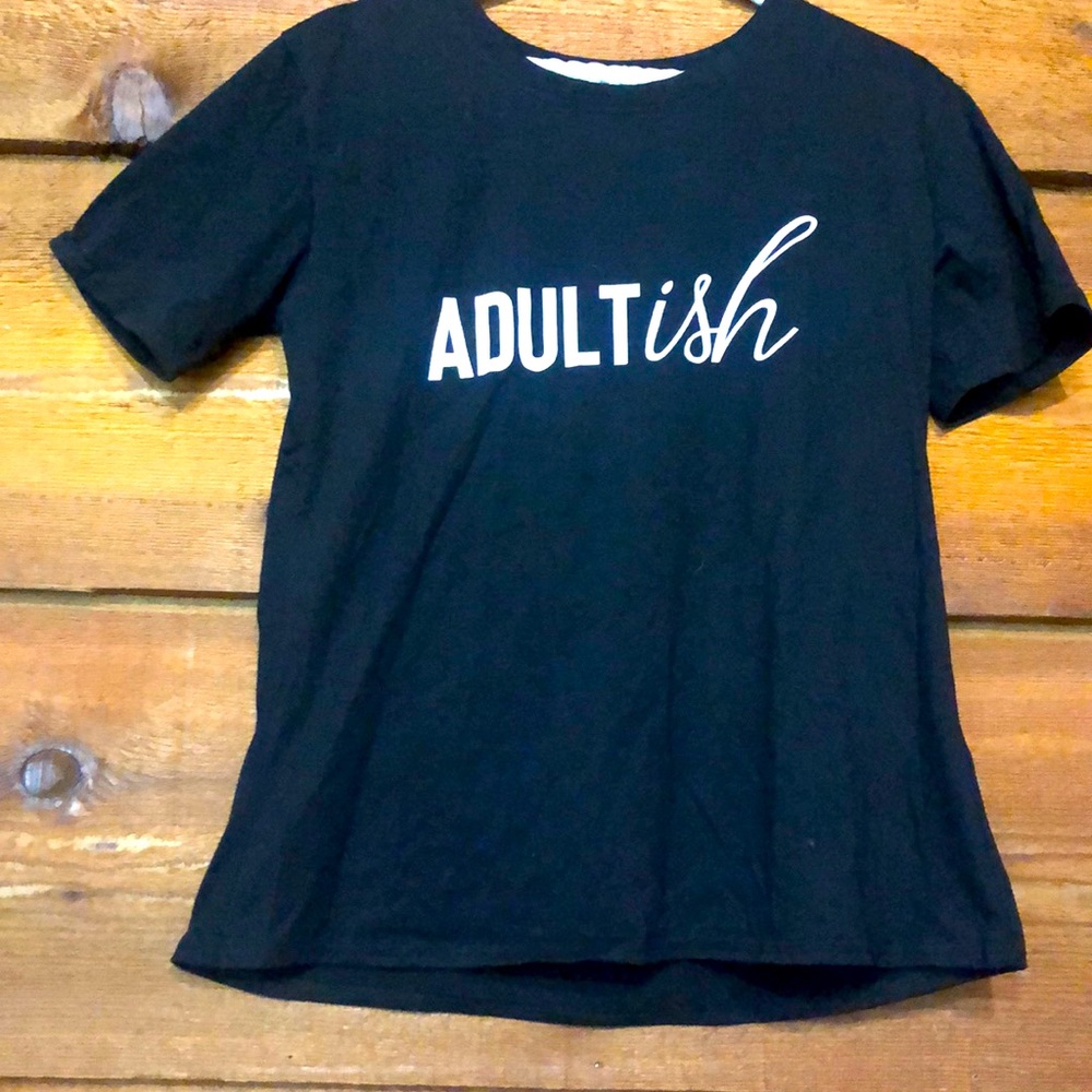 Black graphic T-shirt